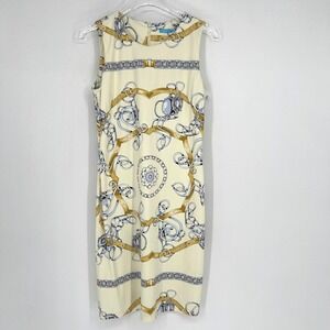 J Mclaughlin Dress Womens S‎ catalina Cloth Chain Equestrian Preppy Old Money